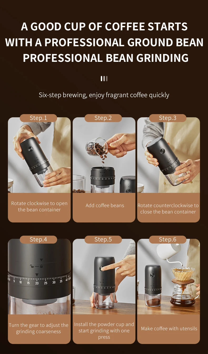Portable Electric Coffee Grinder Journey Brew