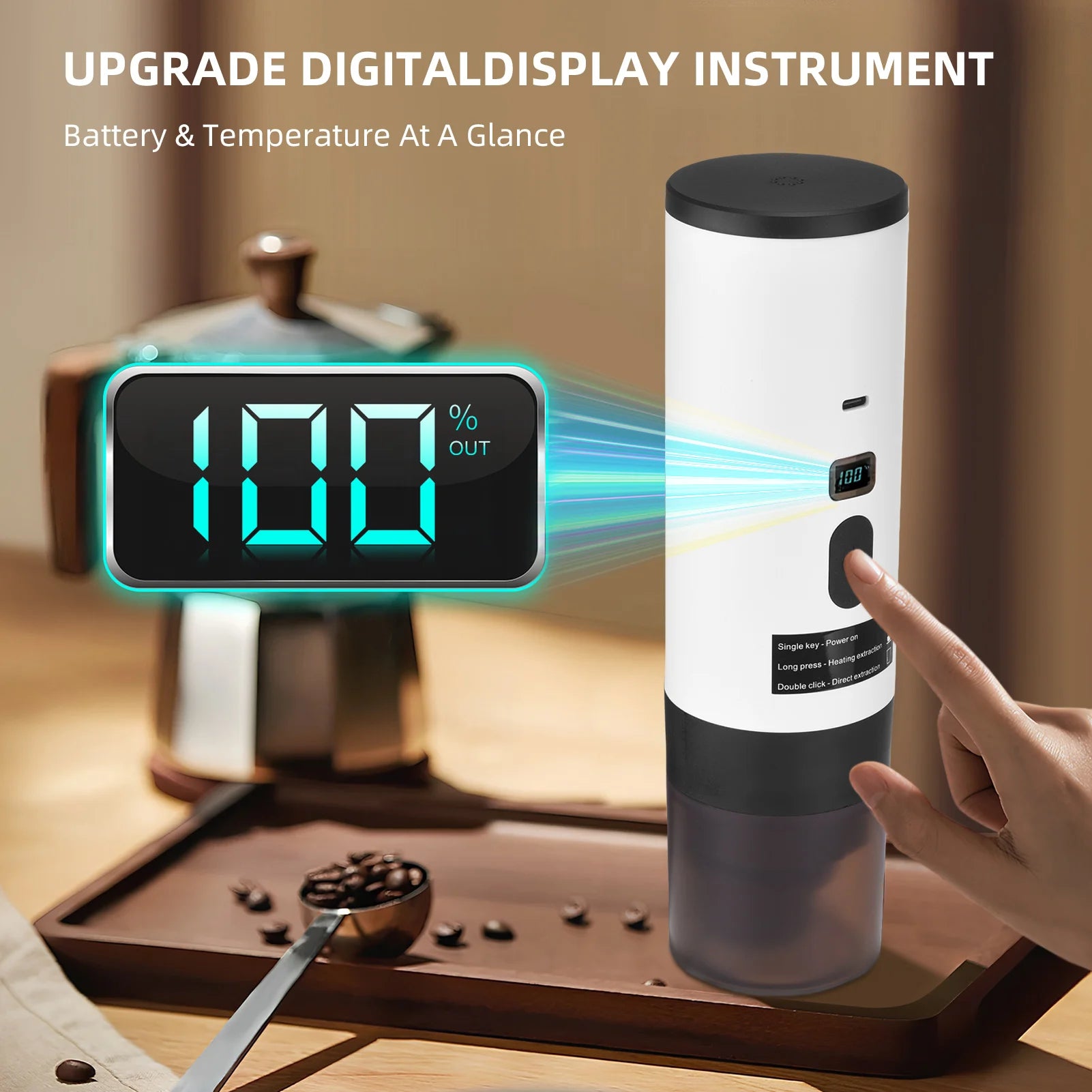 New Portable Coffee Maker  3-in-1 System Journey Brew™ Digital Display